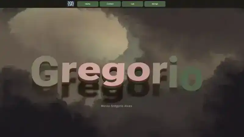 Screenshot do portfólio de desenvolvimento web criado por Murilo Gregorio Alves